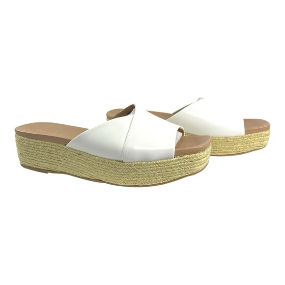 Chinese Laundry White Espadrille Sandals - Size 10 - Picture 3 of 7